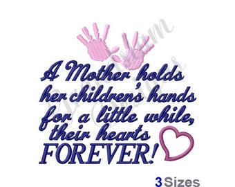En mamma - Maskinbroderidesign