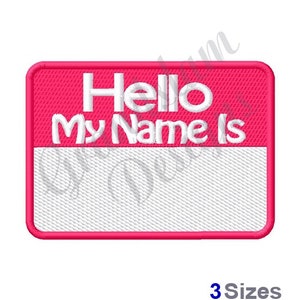 Name Tag - Machine Embroidery Design