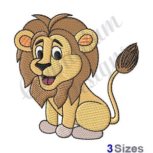 Leone dei cartoni animati - Disegno per ricamo a macchina, Disegni per ricamo, Ricamo a macchina, Schemi per ricamo, File per ricamo, Download immediato