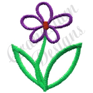 Flower Outline - Machine Embroidery Design, Embroidery Designs, Machine Embroidery, Embroidery Patterns, Embroidery Files, Instant Download