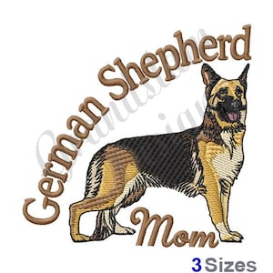 German Shepherd Mom - Machine Embroidery Design