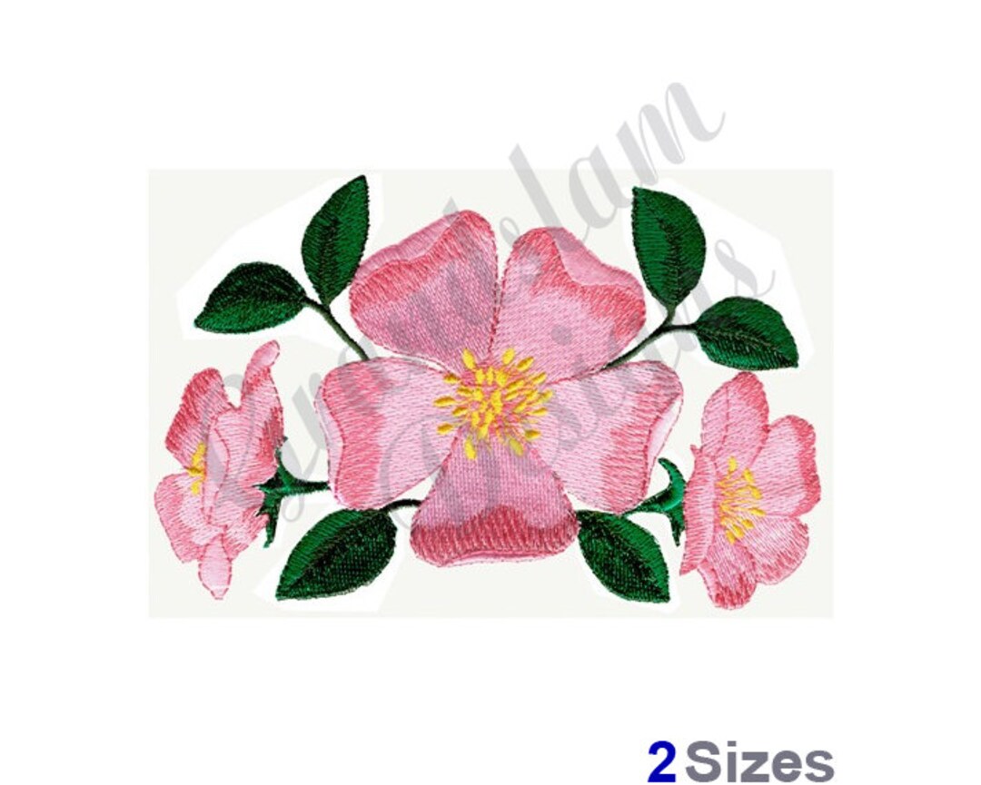 Prairie Rose Machine Embroidery Design Etsy