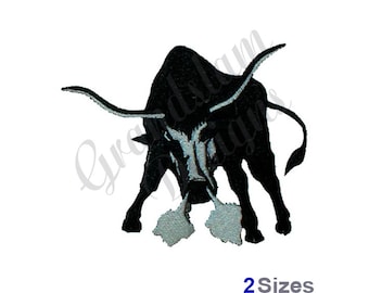 Longhorns Bull - Machine Embroidery Design, Embroidery Designs, Machine Embroidery, Embroidery Patterns, Embroidery Files, Instant Download