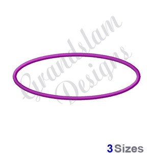 May include: A purple oval embroidery design. The design is simple and can be used for a variety of projects.