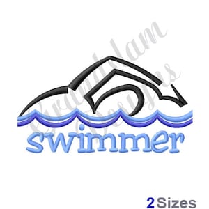 Swimmer Outline - Machine Embroidery Design