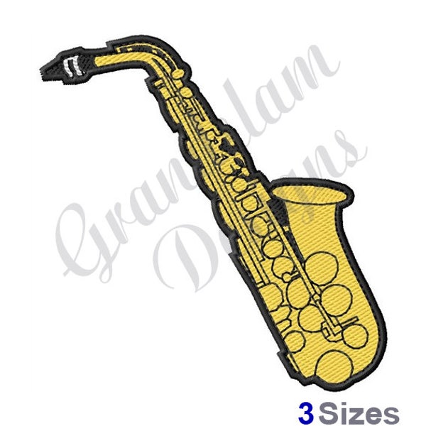 Alto Saxophone - Machine Embroidery Design