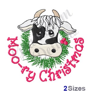 Christmas Cow - Machine Embroidery Design