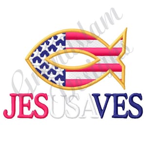Jesus Saves America - Machine Embroidery Design, Embroidery Designs, Embroidery, Embroidery Patterns, Embroidery Files, Instant Download