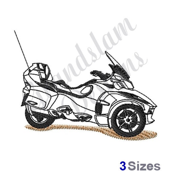 Spyder Rt Outline Motorcycle  - Machine Embroidery Design