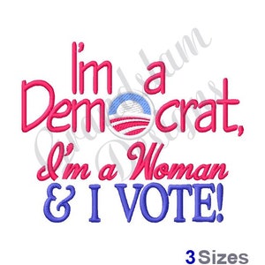 Democrat Woman - Machine Embroidery Design, Embroidery Designs, Machine Embroidery, Embroidery Patterns, Embroidery Files, Instant Download