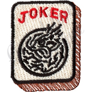 Mahjong Joker Tile - Machine Embroidery Design