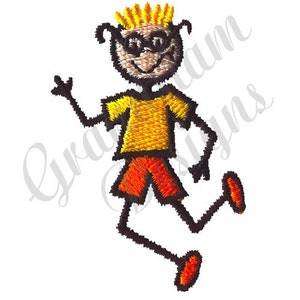 Stick Boy Machine Embroidery Design, Embroidery Designs, Machine Embroidery, Embroidery Patterns, Embroidery Files, Instant Download