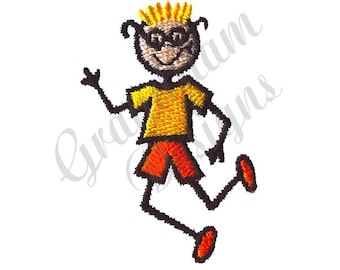 Stick Boy, Maschinenstickerei, Stickmuster, Maschinenstickerei, Stickmuster, Stickdateien, Instant Download