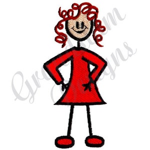Stick Girl - Machine Embroidery Design