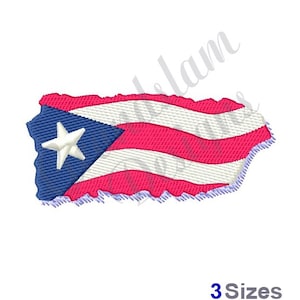 Puerto Rico Flag Machine Embroidery Design, Embroidery Designs, Machine Embroidery, Embroidery Patterns, Embroidery Files, Instant Download