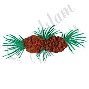 Pinecones Bough  - Machine Embroidery Design