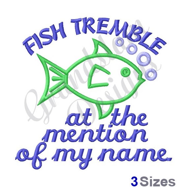 Fish Tremble - Machine Embroidery Design