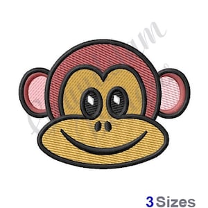Monkey Face - Machine Embroidery Design
