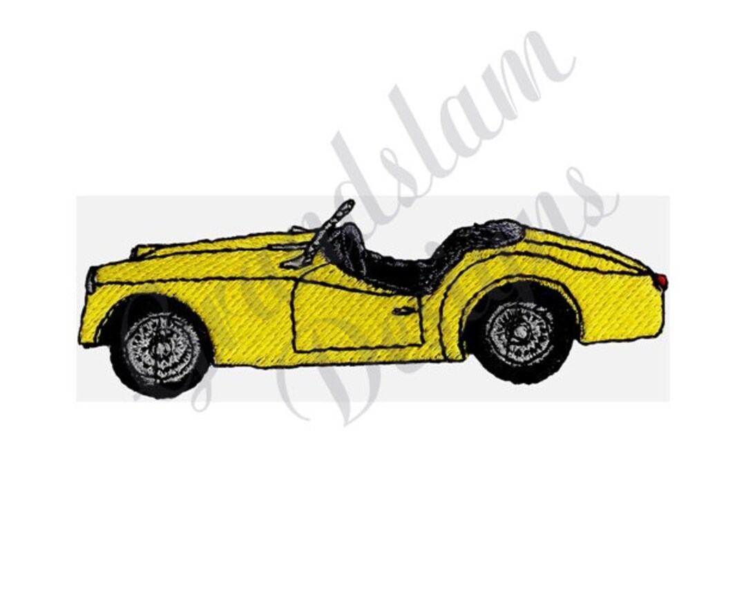 Convertible Triumph Tr6 - Machine Embroidery Design, Embroidery Designs ...