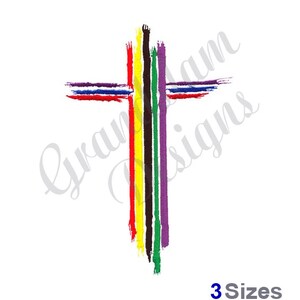 Rainbow Cross - Machine Embroidery Design, Embroidery Designs, Machine Embroidery, Embroidery Patterns, Embroidery Files, Instant Download