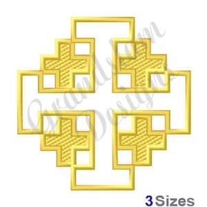Jerusalem-Kreuz - Maschinenstickerei-Design
