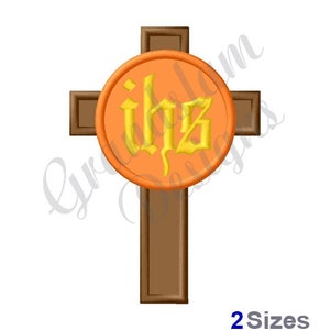 Latin IHS Cross Applique - Machine Embroidery Design