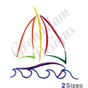 Sailboat - Machine Embroidery Design