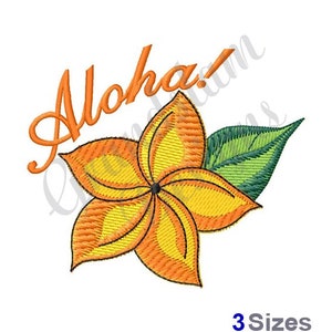 Hawaii Aloha Flower - Machine Embroidery Design
