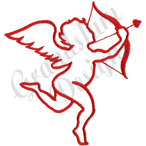 Cupid Outline - Machine Embroidery Design, Embroidery Designs, Machine Embroidery, Embroidery Patterns, Embroidery Files, Instant Download