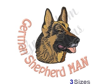 German Shepherd Dog - Machine Embroidery Design
