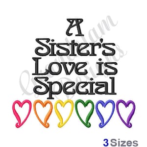 A Sisters Love - Machine Embroidery Design