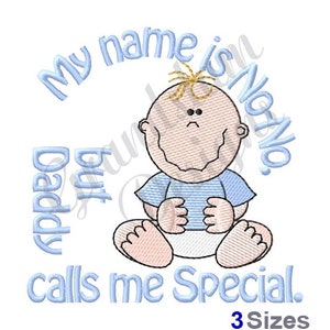 Baby Boy No No - Machine Embroidery Design