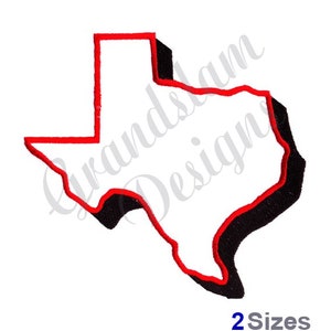 Texas State Outline - Machine Embroidery Design