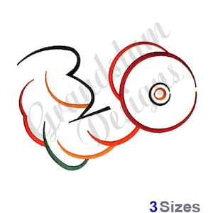 Weight Lifting Outline  - Machine Embroidery Design