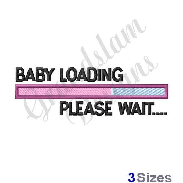 Baby wird geladen - Maschinenstickdesign, Stickdesigns, Maschinenstickerei, Stickmuster, Stickdateien, sofortiger Download