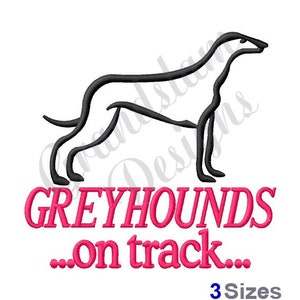 Greyhounds On Track - Machine Embroidery Design