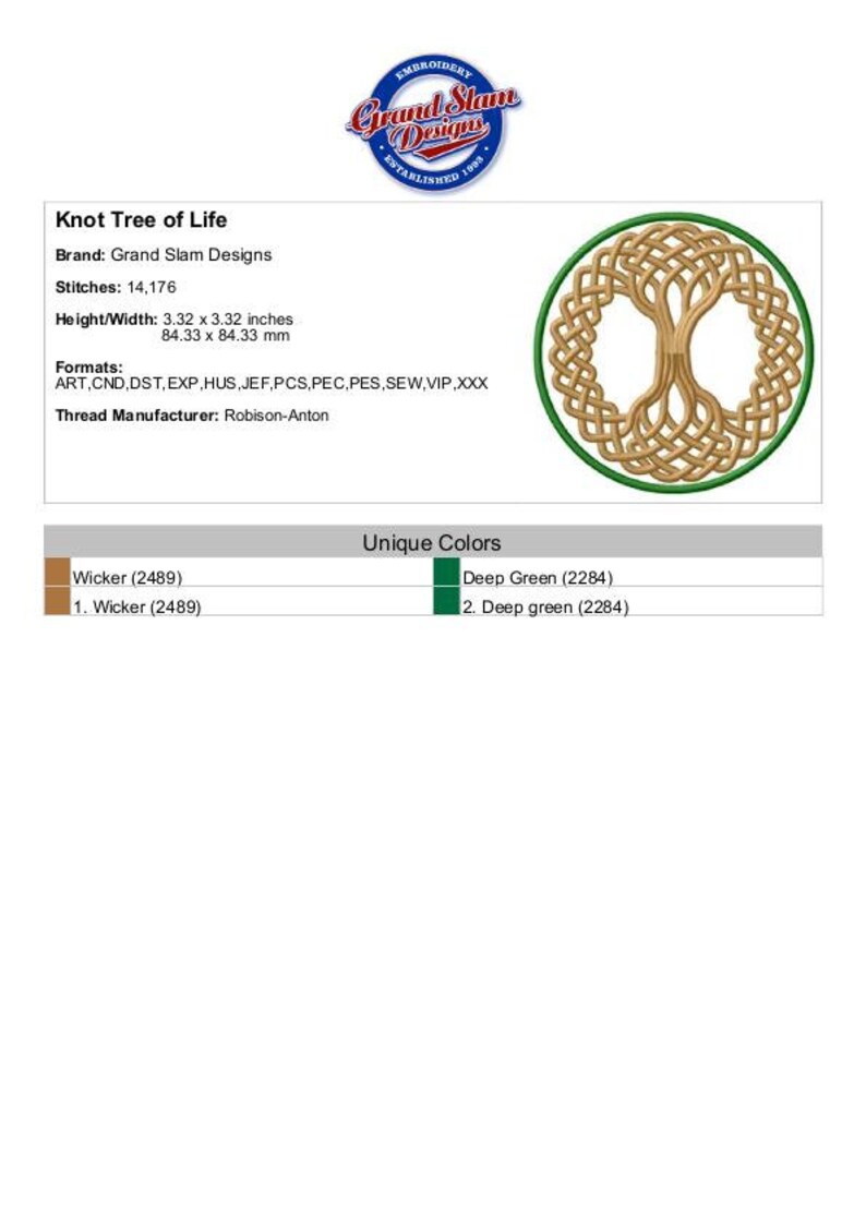 Celtic Knot Tree of Life - Machine Embroidery Design - Etsy