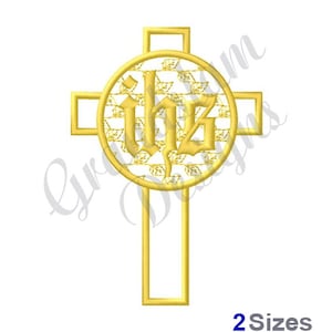 Latin IHS Cross - Machine Embroidery Design