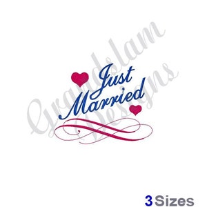 Just Married - Machine Embroidery Design