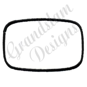 Abgerundetes Rechteck Kontur, Maschinenstickerei, Stickmuster, Stickerei, Stickmuster, Stickdateien, sofort Download
