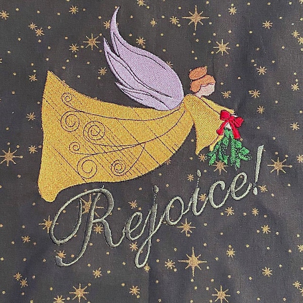 Christmas Angel Rejoice - Diseño De Bordado A Máquina, Diseños De Bordado, Bordado, Patrones De Bordado, Archivos De Bordado, Descargar Instantáneamente