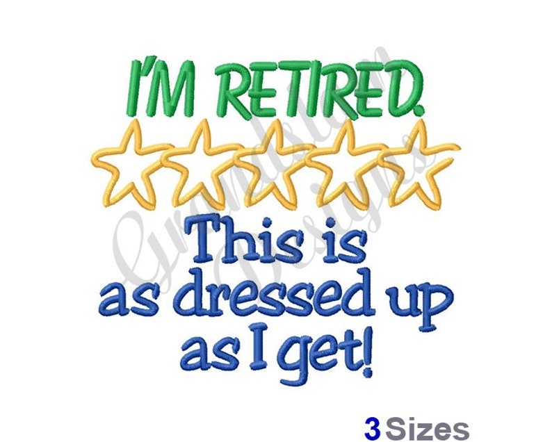 Im Retired Machine Embroidery Design Etsy