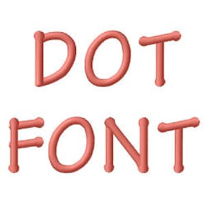 Dot Alphabet Embroidery Font Set - Sweetheart Machine Embroidery Alphabet Font
