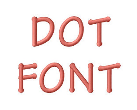 Dot font. Dot font