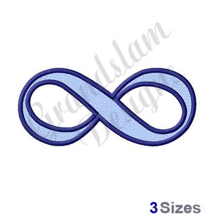 May include: A blue infinity symbol with a white outline. The symbol is a popular design for jewellery, tattoos, and other decorative items.