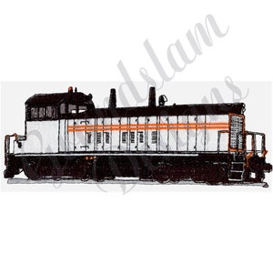 Locomotive Train Engine - Machine Embroidery Design