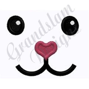 Doll Face Heart Nose - Machine Embroidery Design, Embroidery Designs, Embroidery, Embroidery Patterns, Embroidery Files, Instant Download