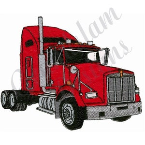 Kenworth Semi Truck - Machine Embroidery Design, Embroidery Designs, Embroidery, Embroidery Patterns, Embroidery Files, Instant Download