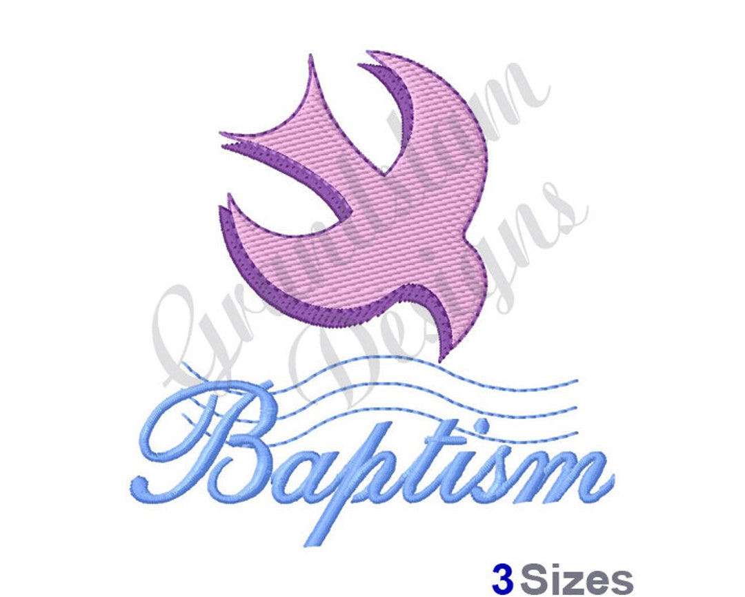 Baptism Dove - Machine Embroidery Design - Etsy