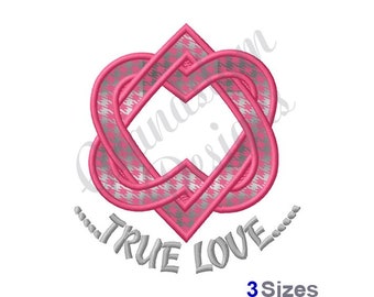 Wahre Liebe Applikation - Maschinenstickerei, Stickmuster, Stickerei, Stickmuster, Stickdateien, Instant Download